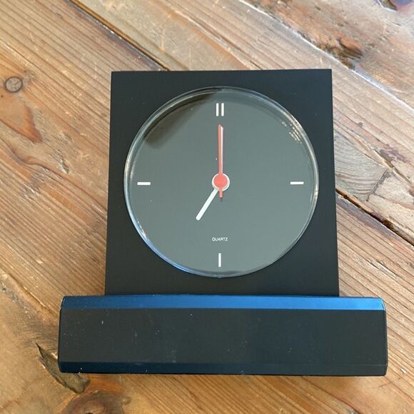 Vintage Suntone Designer Desk Clock Analog Black - Picture 7 of 12
